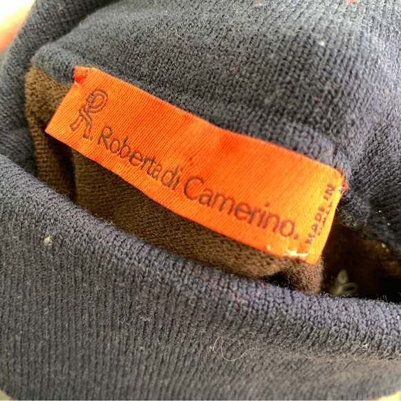 ROBERTA DI CAMERINO vintage Italian designer wool blend turtleneck sweater S - Picture 9 of 12